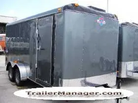 16FT T/A SILVER CARGO TRAILER With Ramp