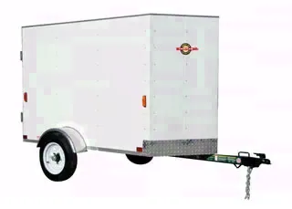 8FT CARGO TRAILER w/ V-NOSE-WHITE