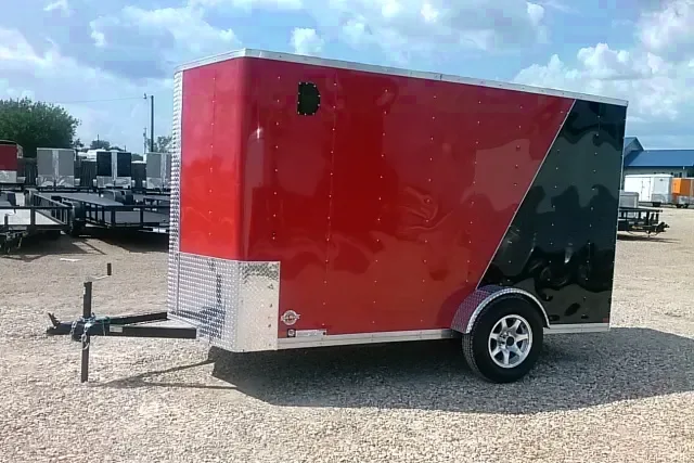 12FT  RED/BLACK TWO TONE W/REAR RAMP DOOR