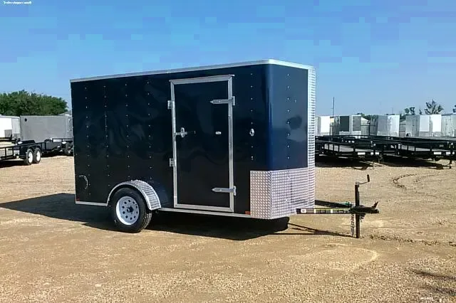 INDIGO BLUE 12FT SINGLE AXLE CARGO TRAILER