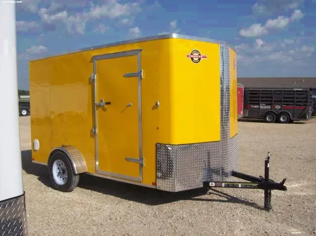 12FT YELLOW CARGO TRAILER SINGLE AXLE