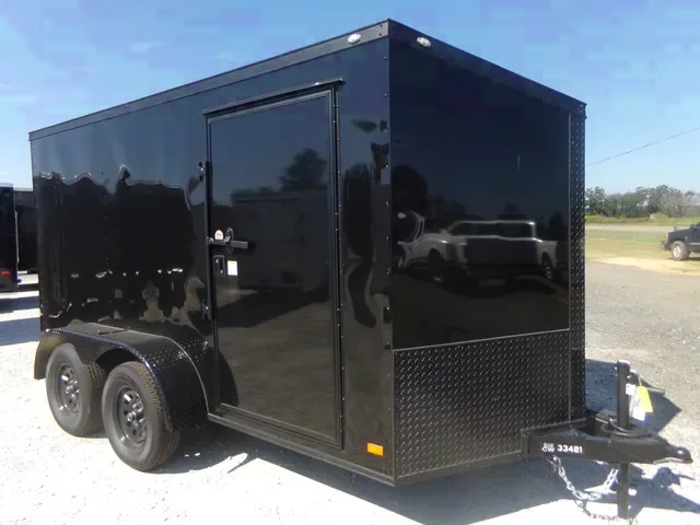 12FT BLACK CARGO TRAILER W/BLACKOUT PACKAGE