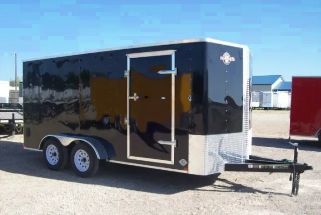 BLACK V-NOSE 16FT CARGO TRAILER