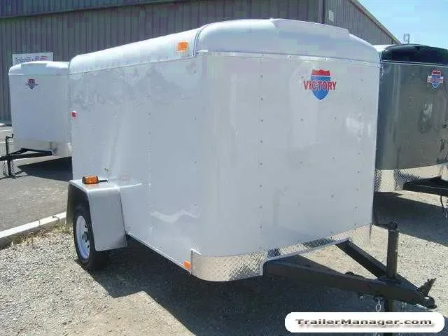 8ft  Single Axle WHITE  With Single Door