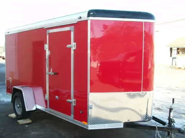 10ft Single Axle RED With Ramp-Many Upgraded Featueres