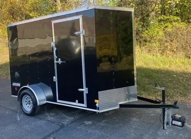 10ft Black Cargo Trailer w/ Double Door