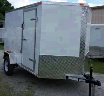 10ft  Single Axle WHITE With Double Door