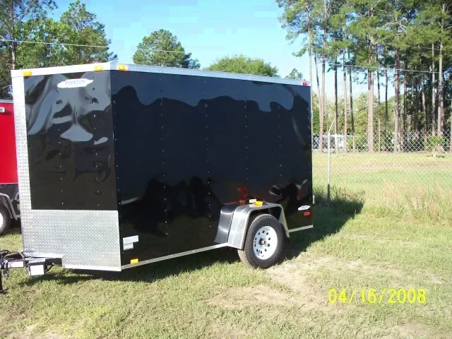 10ft Single Axle Black With Ramp-Finished Interior and Spare Tire
