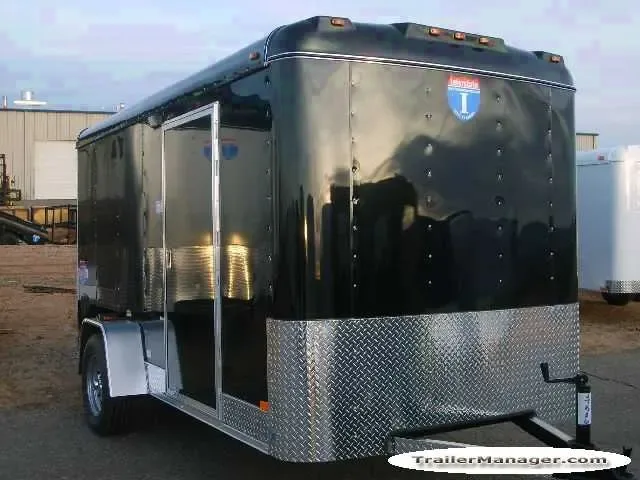 12ft Single Axle BLACK With Double Door-1 3500lb Asle