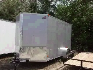 12ft Silver Cargo Trailer w/Finished Interior
