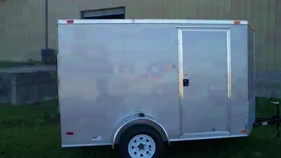 12ft White Cargo Trailer Single 3500lb Axle