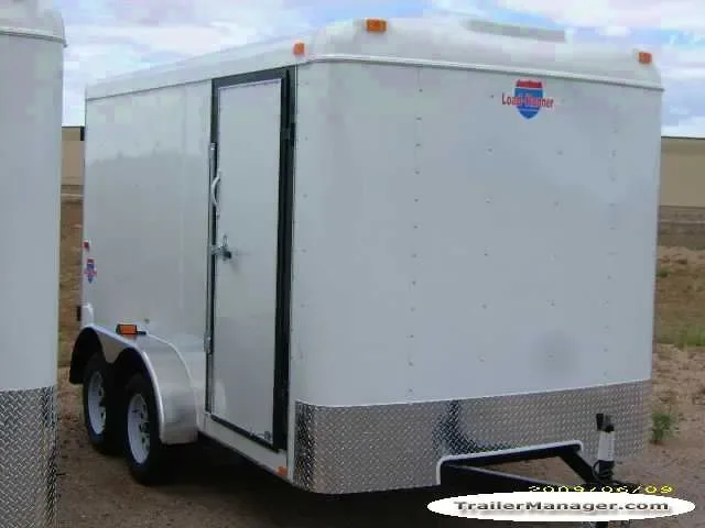 12ft Double Rear Door Cargo Trailer w/LED Lights