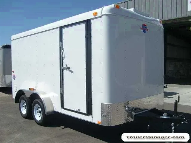 14ft White Cargo Trailer w/Ramp
