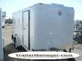 14ft White Cargo With Double Door