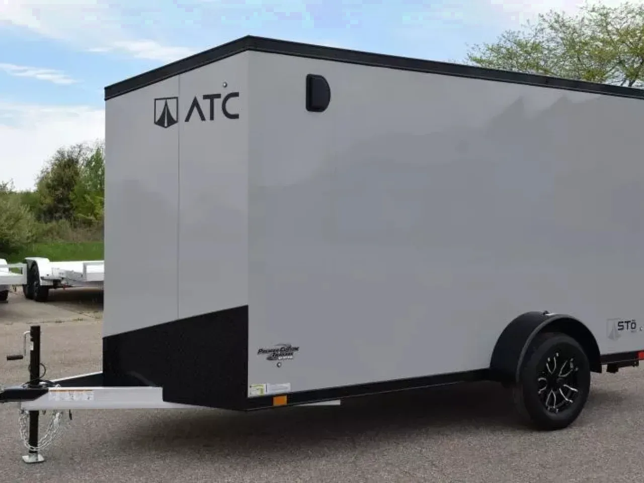 ATC 6x12 STO 300 ALUMINUM CARGO TRAILER w/ BLACK TRIM PACKAGE