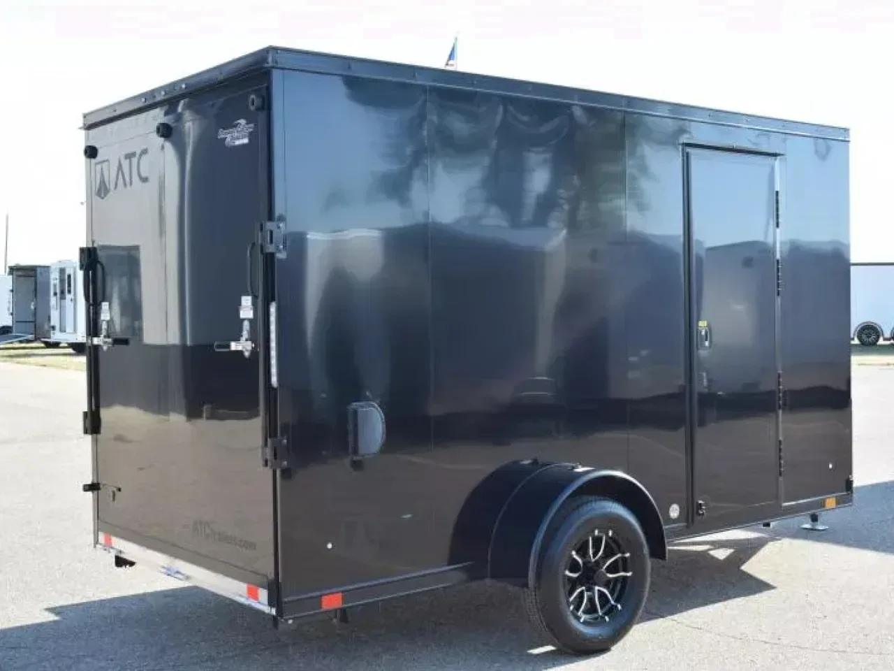 ATC 6x12 STO 300 ALUMINUM CARGO TRAILER w/ BLACK TRIM PACKAGE
