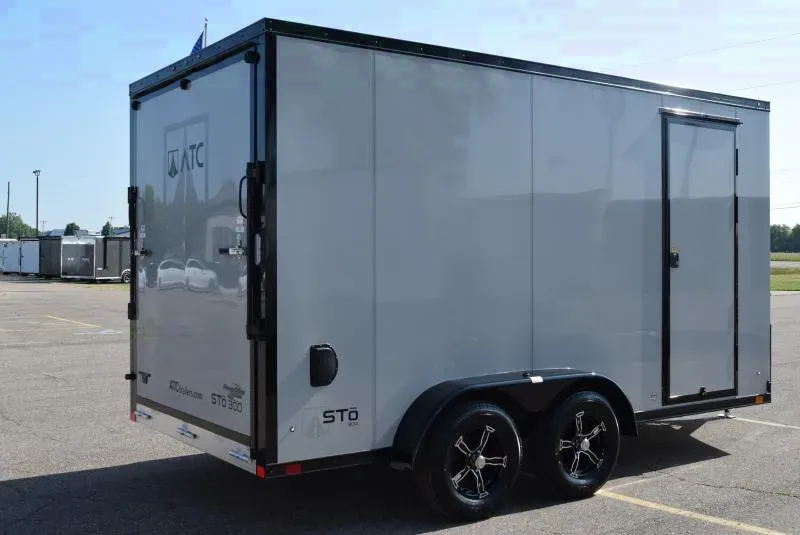 ATC 7x14 STO 400 ALUMINUM CARGO TRAILER w/ BLACK TRIM PACKAGE