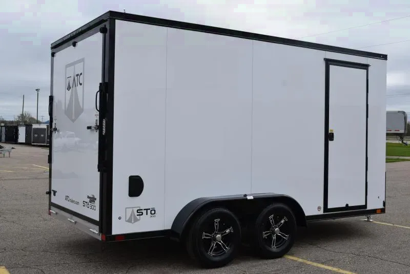 ATC 7x14 STO 400 ALUMINUM CARGO TRAILER w/ BLACK TRIM PACKAGE
