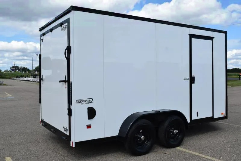 BRAVO 7x14 SCOUT ENCLOSED CARGO TRAILER *MIDNIGHT EDITION* POLYCOR EXTERIOR