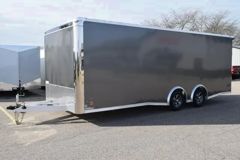 BRAVO SILVER STAR 8.5x22' ALUMINUM ENCLOSED CAR HAULER w/ 5200lb AXLES