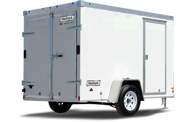 White 10ft Enclosed Cargo Trailer