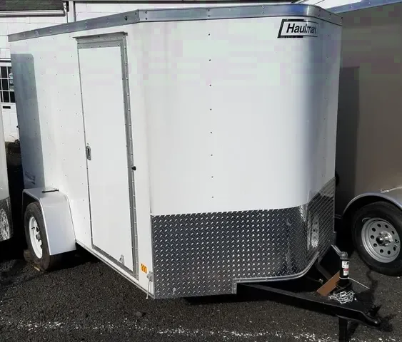 White V-Nose 10ft Cargo Trailer