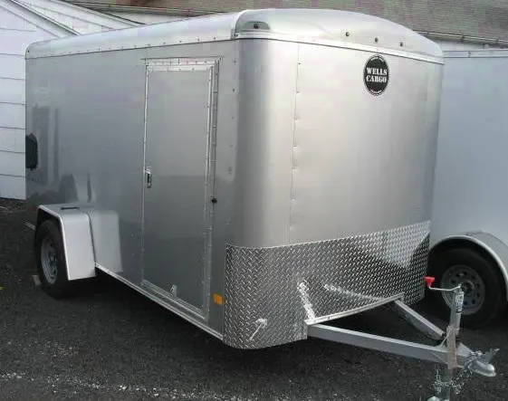 Silver Flat Front Single Axle 12ft Cargo / Enclosed Trailer