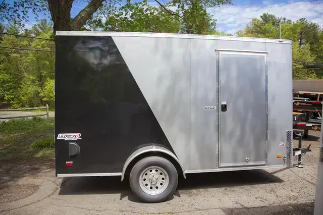 12ft SA Enclosed Cargo Trailer - Silver/Black Two Toned