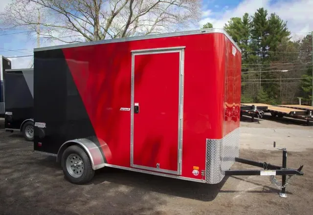 12ft Red/Black Two Toned S/A Cargo/Enclosed Trailer