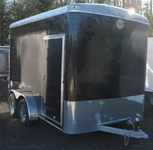 Black Flat Front 12ft Cargo / Enclosed Trailer