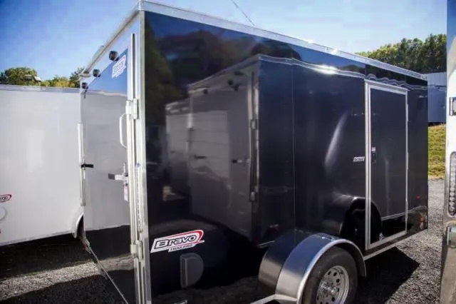 12ft Single Axle Enclosed Cargo Trailer-Black
