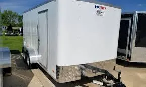 White Flat Front 14ft TA2 Enclosed Cargo Trailer