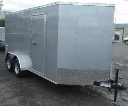 14ft TA2 Enclosed Cargo Trailer-White V-nose