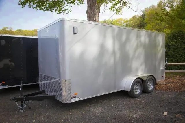 Silver Flat Front 16ft Cargo w/2-3500lb axles