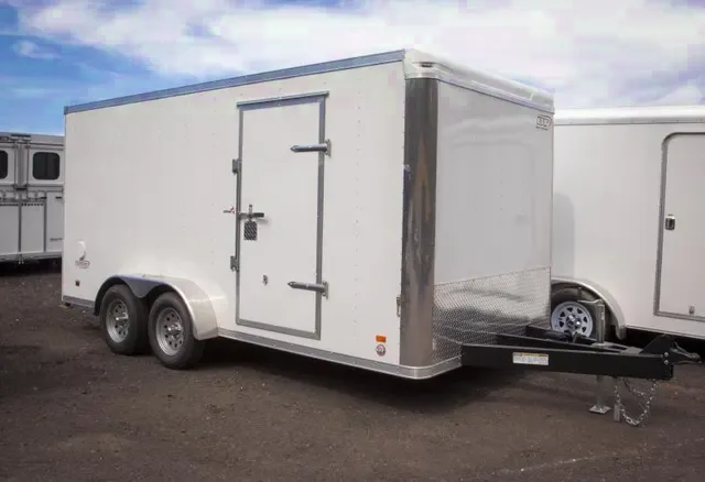 16ft T/A Enclosed Cargo Trailer-WHITE