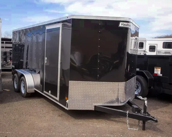 Black 16ft T/A Enclosed Cargo Trailer