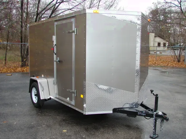 10ft Pewter V-nose Cargo Trailer