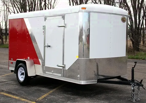 12ft SA Cargo Trailer Red/White