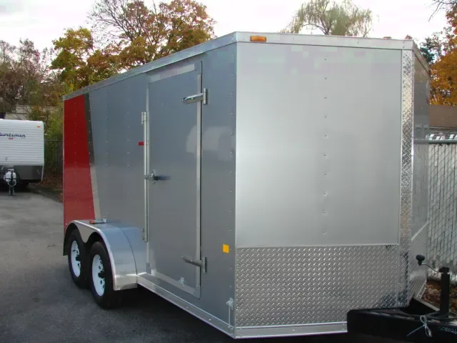 14ft Cargo Trailer Ramp Door w/V-Nose