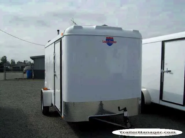 10ft Single Axle WHITE With Ramp-Spare Tire