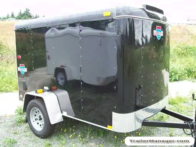 8ft  Single Axle BLACK  With Single Door