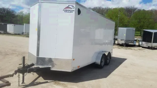 Secure & Spacious: 2025 American Hauler 714 Arrow Deluxe Cargo Trailer