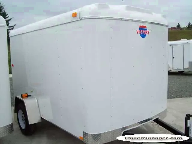 10ft Single Axle WHITE  With Double Door