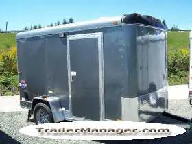 10ft  Single Axle SILVER With Ramp-W/Spare Tire