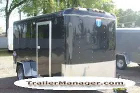 12ft  Single Axle BLACK With Ramp