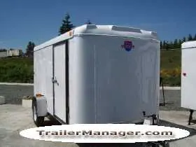 12ft Cargo Trailer Single Axle WHITE With Ramp