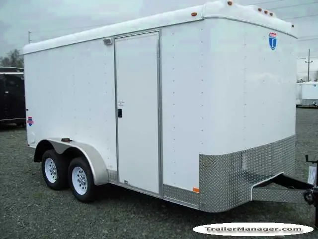 14ft  Tandem Axle WHITE With Ramp