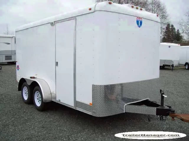 14ft  Tandem Axle WHITE With Ramp