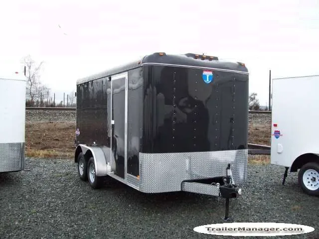 14FT  Tandem Axle BLACK  With Double Door