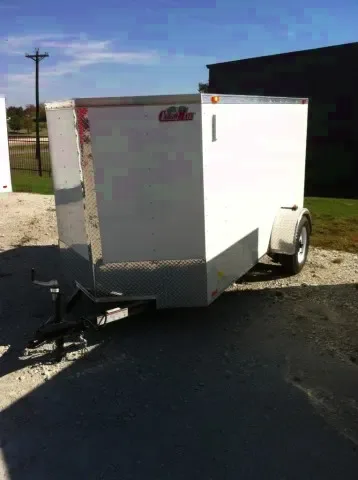 10ft White Cargo Trailer with V-nose